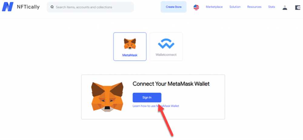 Accesso a Metamask