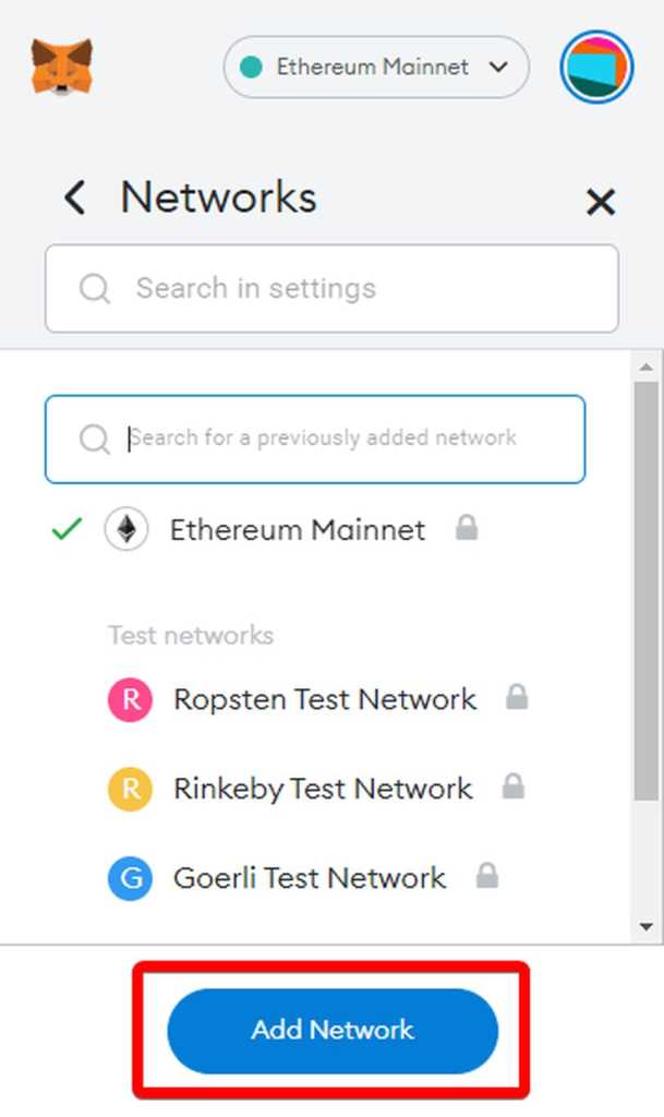 Step 3: Switch to the Ropsten Test Network