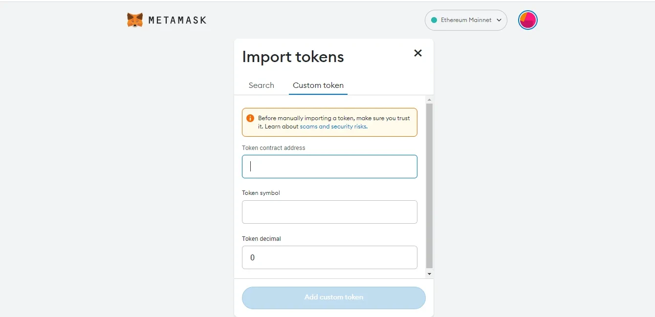 2. Create or Import a Wallet