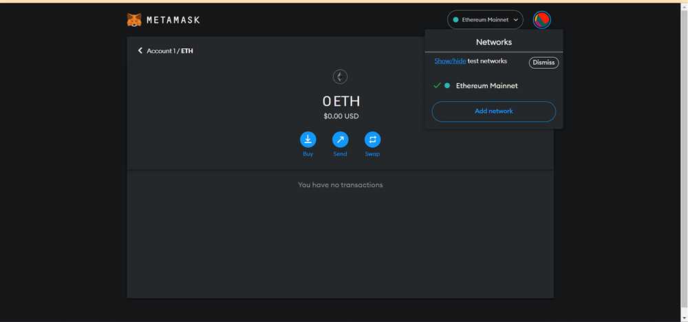 4. Add Ethereum to your Metamask wallet