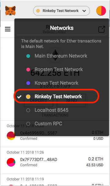 2. Select Main Ethereum Network