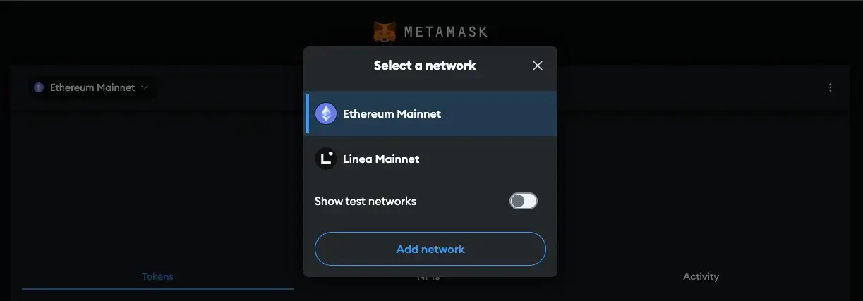 Step 3: Connect Metamask to the Tron Network