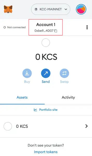 Step 2: Connect Kucoin with Metamask
