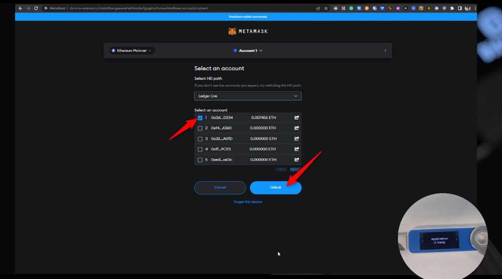 Step 6: Connect your Ledger Device