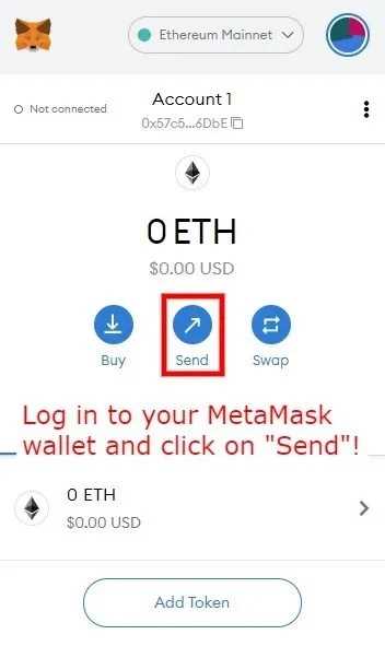 Transfer Ethereum to MetaMask Wallet