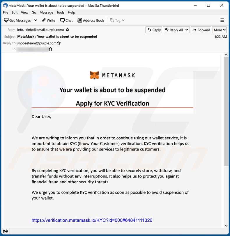 Protect Yourself from Metamask Spam Email