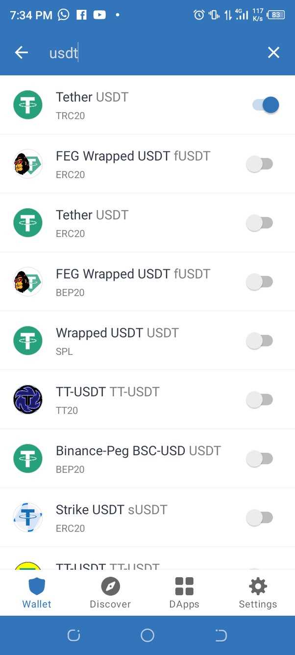 Importing Your TRC20 Wallet