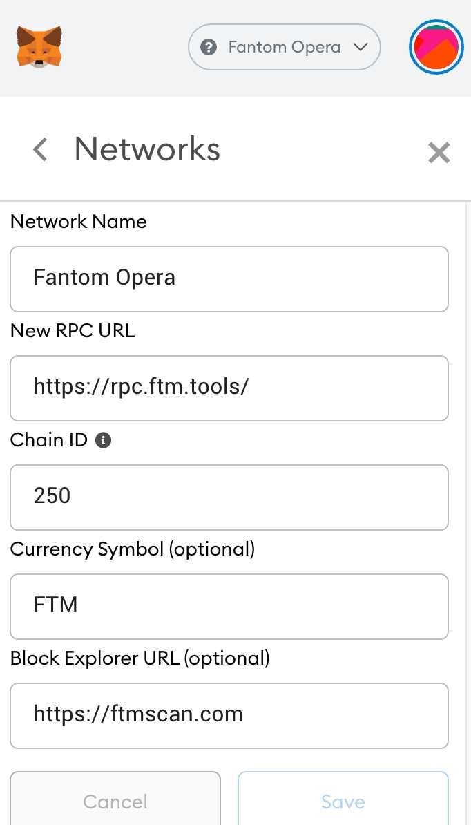 Step 4: Switch to the Fantom Network