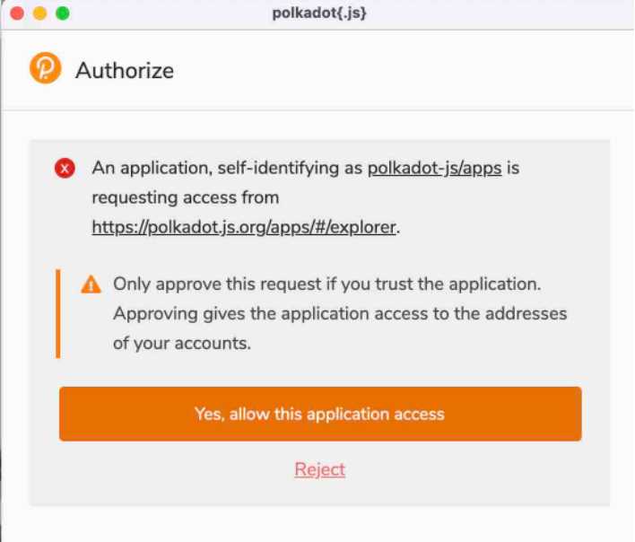 Step 4: Accessing your Polkadot account