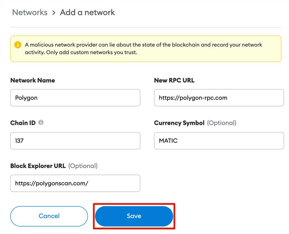 Setting up Polygon RPC with MetaMask