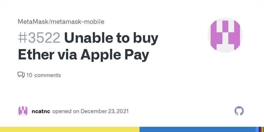 1. Update Metamask and Apple Pay