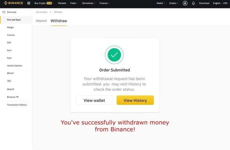 Step 6: Confirm the withdrawal