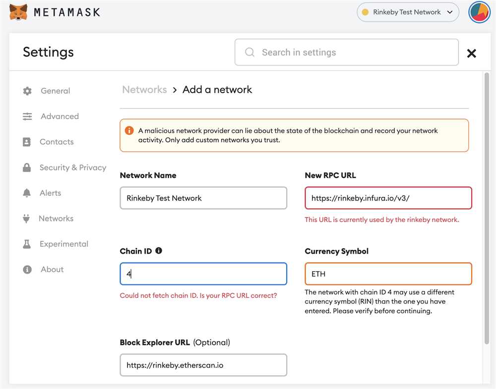 Step-by-Step Guide: How to Add Rinkeby Network to Metamask