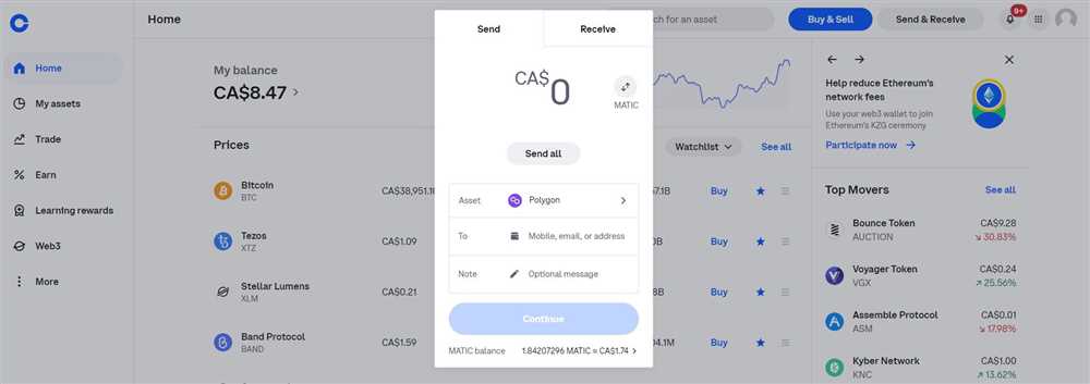 Authorize the transfer in Coinbase Wallet
