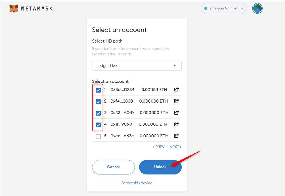 Step 3: Connecting your Ledger Wallet with Metamask